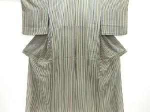 駒絽縞模様小紋着物